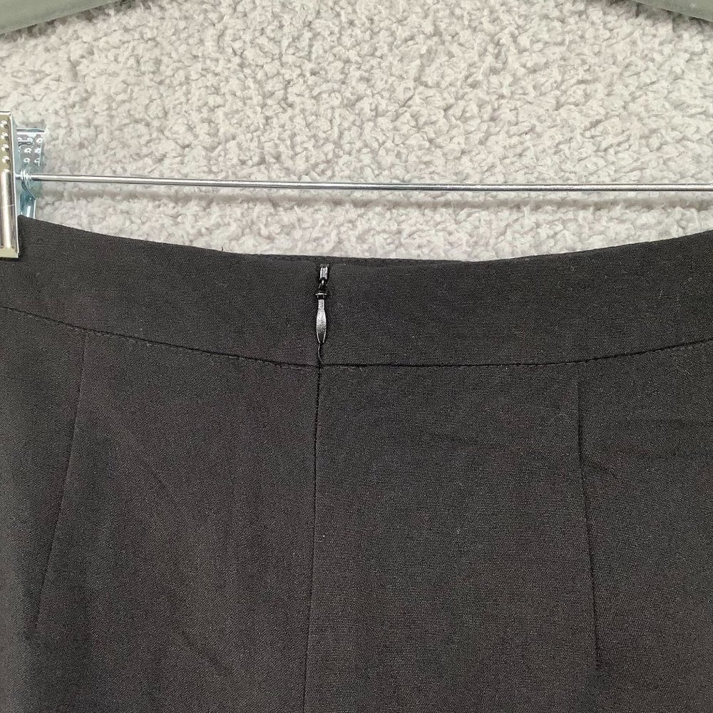 Miss Selfridge Mini Skort Size 4 Black Asymmetric Faux Leather Layer Punk Rock - Picture 4 of 7